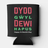 Rafraîchisseur Pour Canette Dydd Giles Dewi Hapus Joyeux St Davids Jour 5 (Dos)