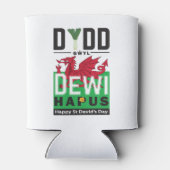 Rafraîchisseur Pour Canette Dydd Giles Dewi Hapus Joyeux St Davids Jour 6 (Dos)