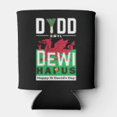 Rafraîchisseur Pour Canette Dydd Giles Dewi Hapus Joyeux St Davids Jour 7 (Dos)