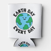 Rafraîchisseur Pour Canette EarthDay Quotidien Écofriendly Icône Happy Earth C (Devant)