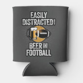 Rafraîchisseur Pour Canette Easily Distracted by Beer and football (Devant)