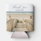 Rafraîchisseur Pour Canette East Coast Beach Wedding Favoriser Custom Can Cool (Dos)
