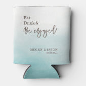 Rafraîchisseur Pour Canette Eat Drink Be Engagez Engagement Party Monogramme (Devant)