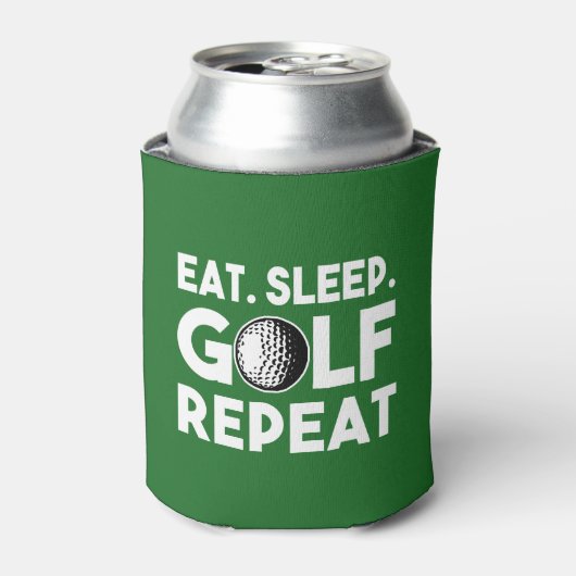 Rafraîchisseur Pour Canette Eat Sleep Golf Repeat Funny beer (Can devant)