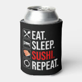 Rafraîchisseur Pour Canette Eat. Sleep. Sushi. Repeat (Can devant)