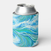 Rafraîchisseur Pour Canette Eau Bleue Océan Vagues de mer (Can devant)