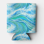 Rafraîchisseur Pour Canette Eau Bleue Océan Vagues de mer (Devant)