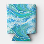 Rafraîchisseur Pour Canette Eau Bleue Océan Vagues de mer (Dos)