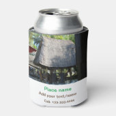 Rafraîchisseur Pour Canette eau océan plage photo ajouter nom texte place été (Can devant)