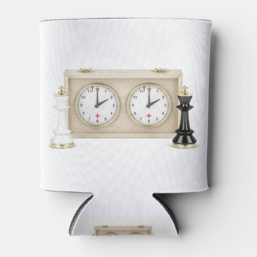 Rafraîchisseur Pour Canette Échecs, rois et horloge des échecs (Devant)