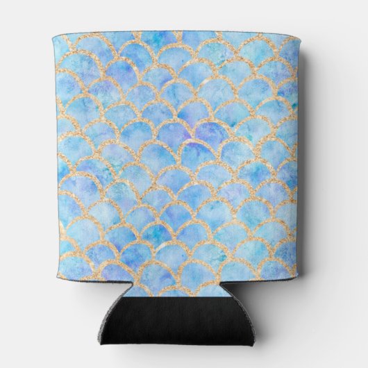 Rafraîchisseur Pour Canette Échelles de parties scintillant en or de l'aquarel (Dos)