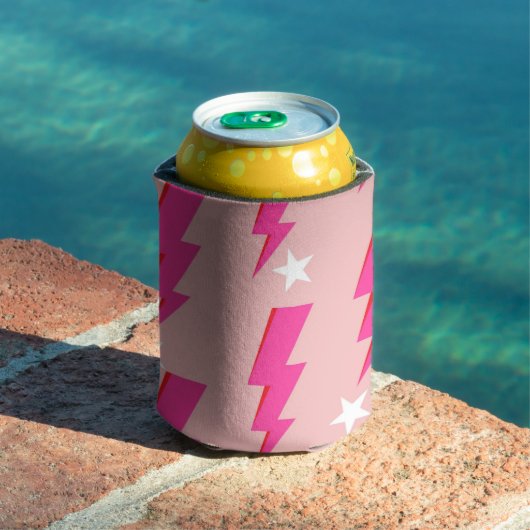 Rafraîchisseur Pour Canette Éclair rose élégant Retour à l'école et été (Piscine in situ)