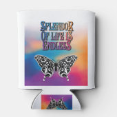 Rafraîchisseur Pour Canette Éclat de vie avec papillon (Dos)