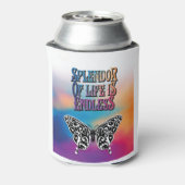 Rafraîchisseur Pour Canette Éclat de vie avec papillon (Can Dos)