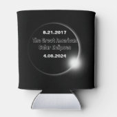 Rafraîchisseur Pour Canette Éclipse solaire double datée 2024 & 2017 (Dos)