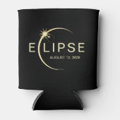 Rafraîchisseur Pour Canette Éclipse solaire, événement d'astronomie 2026 (Devant)
