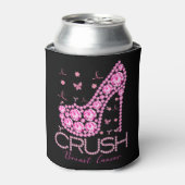 Rafraîchisseur Pour Canette Écraser le cancer du sein Sensibilisation Bling ro (Can devant)