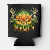 Rafraîchisseur Pour Canette Éffrayant Halloween Jack-O-Lantern (Devant)