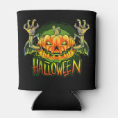 Rafraîchisseur Pour Canette Éffrayant Halloween Jack-O-Lantern (Dos)