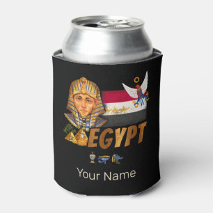 Rafraîchisseur Pour Canette Égypte Vintage Pharaon Drapeau Et Pyramides Souven