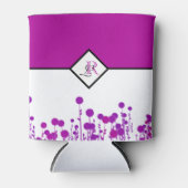 Rafraîchisseur Pour Canette Élégance fleurit : Monogramme personnalisé (Devant)