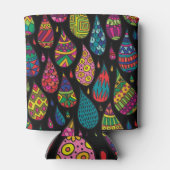 Rafraîchisseur Pour Canette Elégance florale, arrière - plan abstrait. (Dos)