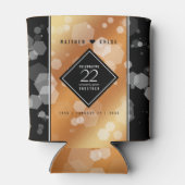 Rafraîchisseur Pour Canette Élégant 22e anniversaire de Mariage de cuivre (Dos)