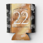 Rafraîchisseur Pour Canette Élégant 22e anniversaire de Mariage de cuivre (Dos)