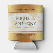 Rafraîchisseur Pour Canette Élégant 3ème anniversaire de Mariage en cuir (Dos)