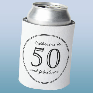 Rafraîchisseur Pour Canette Elégant 50 et Fabuleux nom Anniversaire