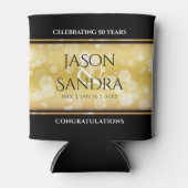 Rafraîchisseur Pour Canette Élégant 50e anniversaire de Mariage d'or (Devant)