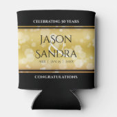 Rafraîchisseur Pour Canette Élégant 50e anniversaire de Mariage d'or (Dos)