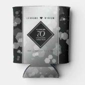 Rafraîchisseur Pour Canette Élégant 70e anniversaire de Mariage Platinum (Devant)