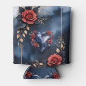 Rafraîchisseur Pour Canette Élégant arrangement rose avec feuillage doré (Devant)