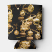 Rafraîchisseur Pour Canette Élégant Baubles d'or et Motif de spirale (Dos)