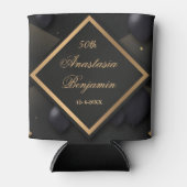 Rafraîchisseur Pour Canette Elégant Black Gold 50e Anniversaire Stylish Custom (Devant)