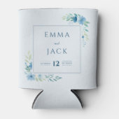 Rafraîchisseur Pour Canette Elegant blue floral wedding (Devant)