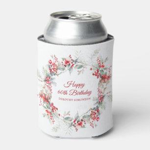 Rafraîchisseur Pour Canette Elégant Botanique de Berry d'hiver 60e anniversair
