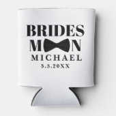 Rafraîchisseur Pour Canette élégant braconnier noir blanc arc mariage (Devant)