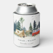 Rafraîchisseur Pour Canette Élégant Camping Aquarelle Pine Mariage (Can Dos)