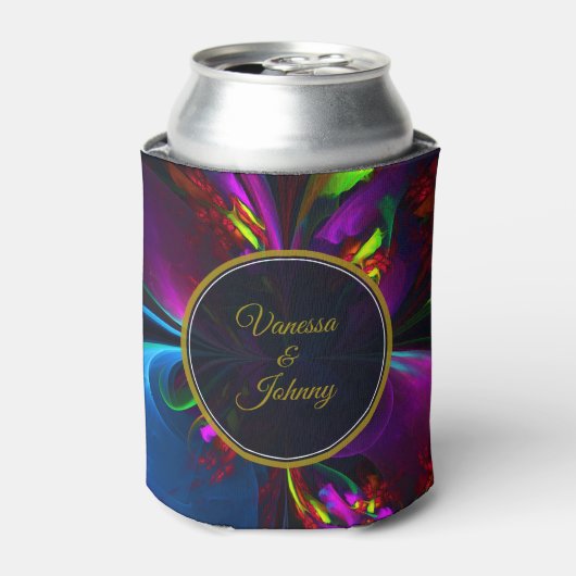 Rafraîchisseur Pour Canette Elegant Classic Modern Floral Pattern #902 Wedding (Can devant)