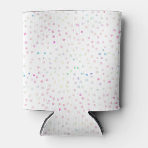 Rafraîchisseur Pour Canette Élégant Confetti Dots D'Iridescente Design Blanc