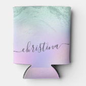 Rafraîchisseur Pour Canette Elégant dégradé moderne menthe vert parties scinti (Devant)