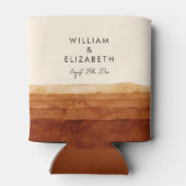 Rafraîchisseur Pour Canette Élégant désert Abstrait en terre cuite Personnalis (Dos)