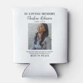 Rafraîchisseur Pour Canette Élégant En Mémoire Amoureuse | Mémorial photo (Dos)