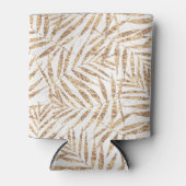 Rafraîchisseur Pour Canette Élégant Feuilles de palme d'or tropicale (Devant)