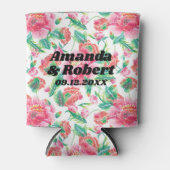 Rafraîchisseur Pour Canette Élégant Fille Lumineuse Motif Fleurs Roses (Devant)