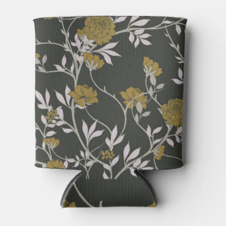 Rafraîchisseur Pour Canette Elégant fleuri : design motif vintage.
