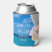 Rafraîchisseur Pour Canette Elégant Floral Ocean Beach Mariage été (Can Dos)