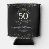 Rafraîchisseur Pour Canette Élégant Gold 50e Anniversaire Script Can Cooler (Devant)